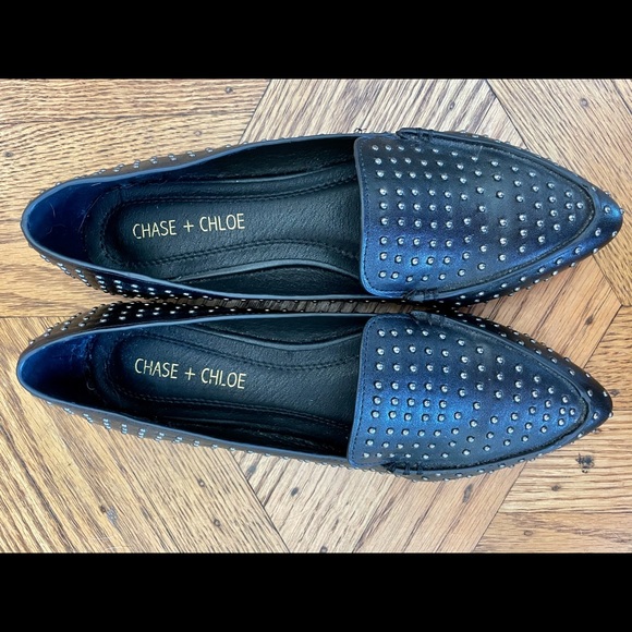 Chase + Chloe black studded flats 6.5 - Picture 2 of 5